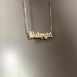 “Babygirl” gold necklace